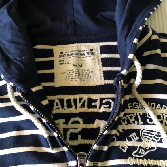 Lucky Brand striped embroidered sweatshirt - Picture 4 of 8